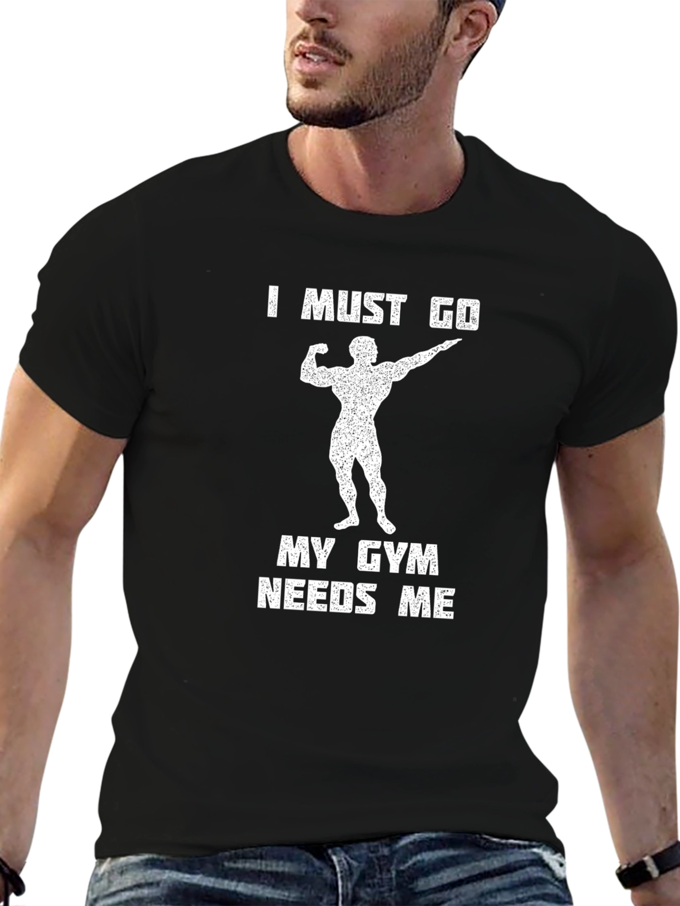 I Must Go Gym Needs Me Graphic Tee