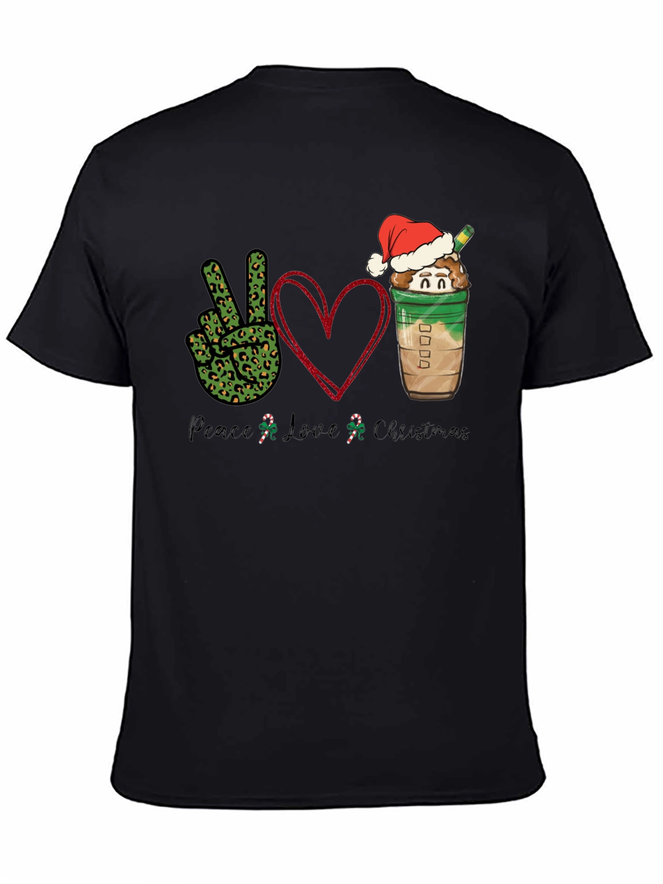 Peace Love Christmas T-Shirt Holiday Festive Wear