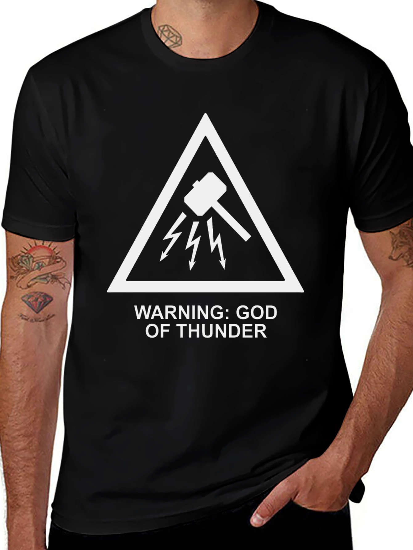 God of Thunder Warning T-Shirt - Graphic Tee