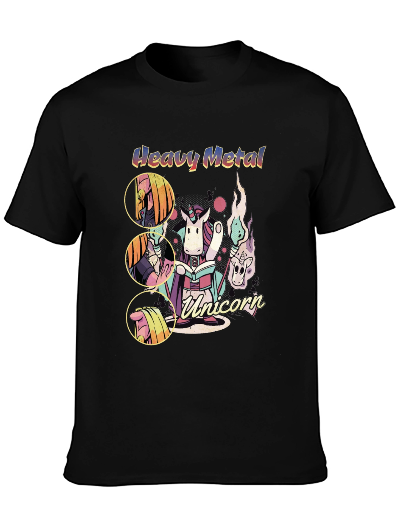 Heavy Metal Unicorn Graphic T-Shirt