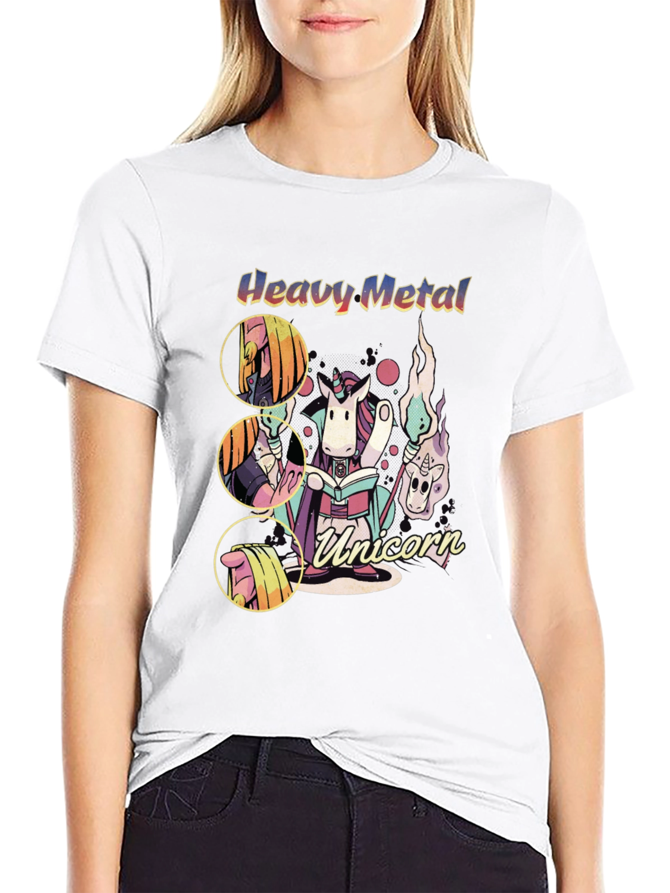 Heavy Metal Unicorn Graphic T-Shirt