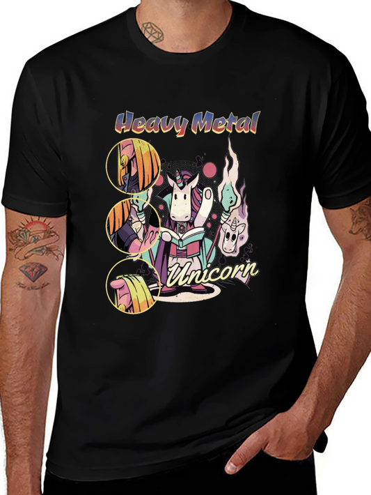 Heavy Metal Unicorn Graphic T-Shirt