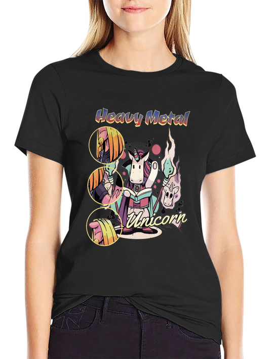 Heavy Metal Unicorn Graphic T-Shirt