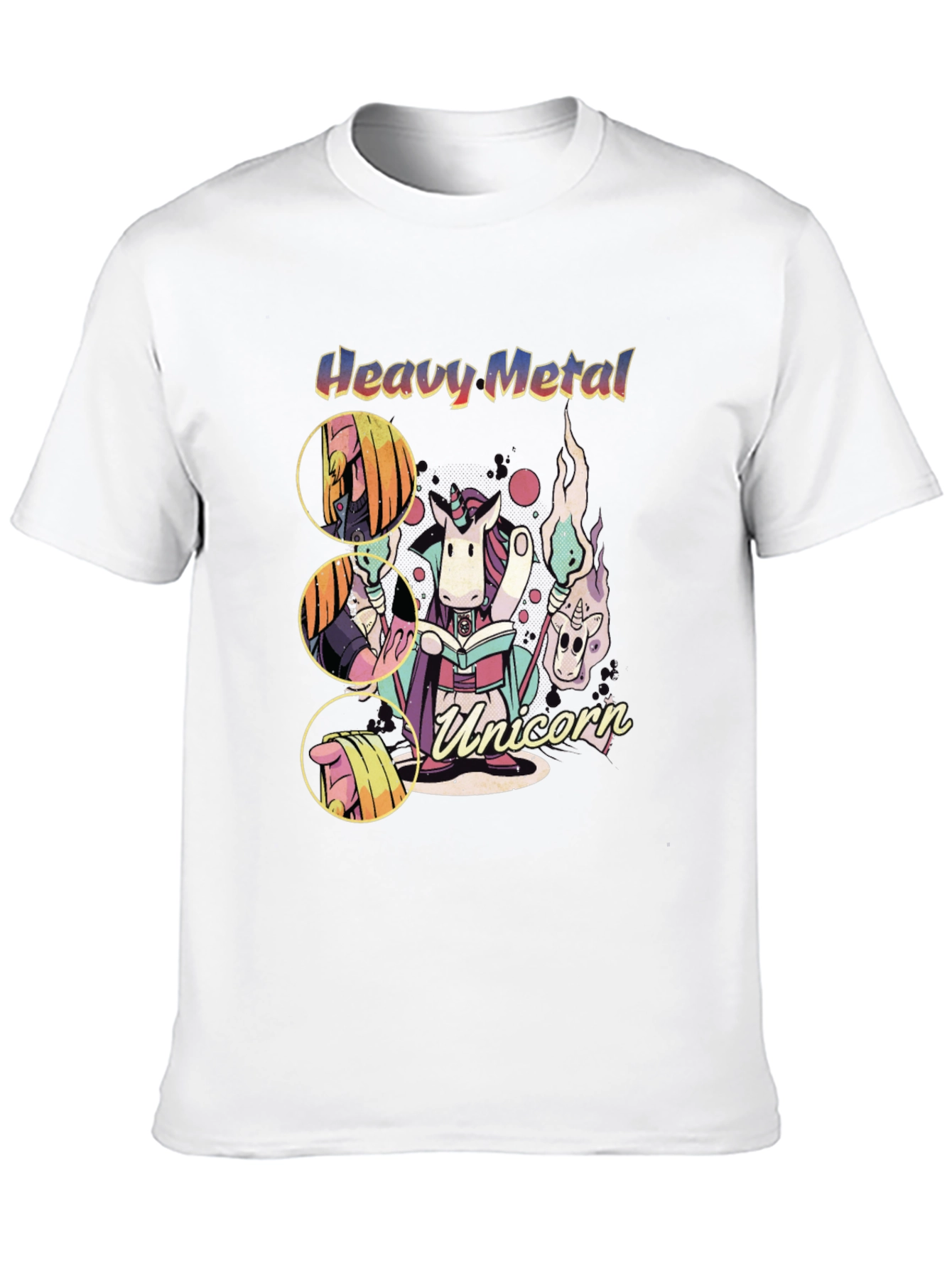 Heavy Metal Unicorn Graphic T-Shirt