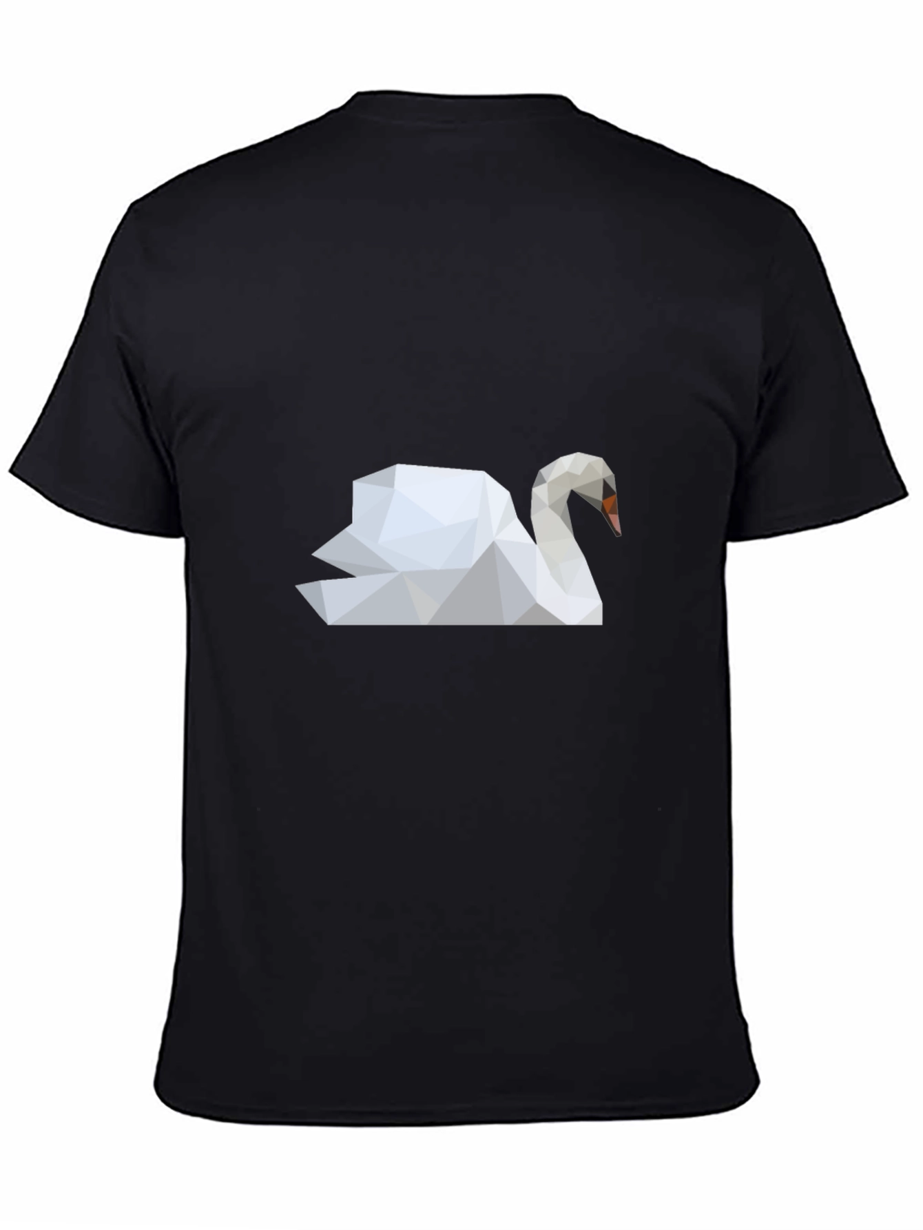 Geometric Swan Graphic Tee - Modern Art Style