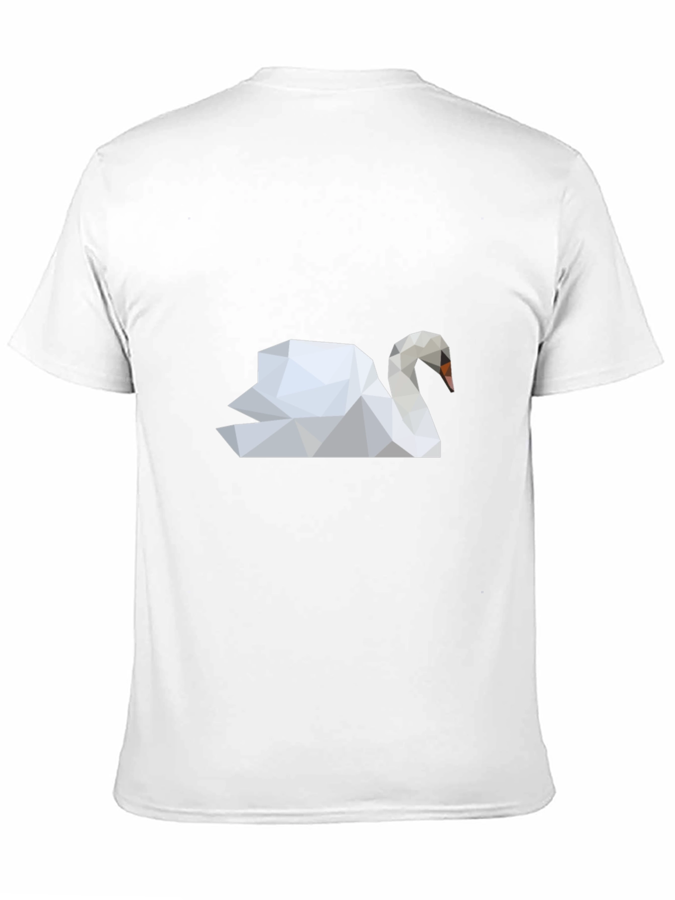 Geometric Swan Graphic Tee - Modern Art Style