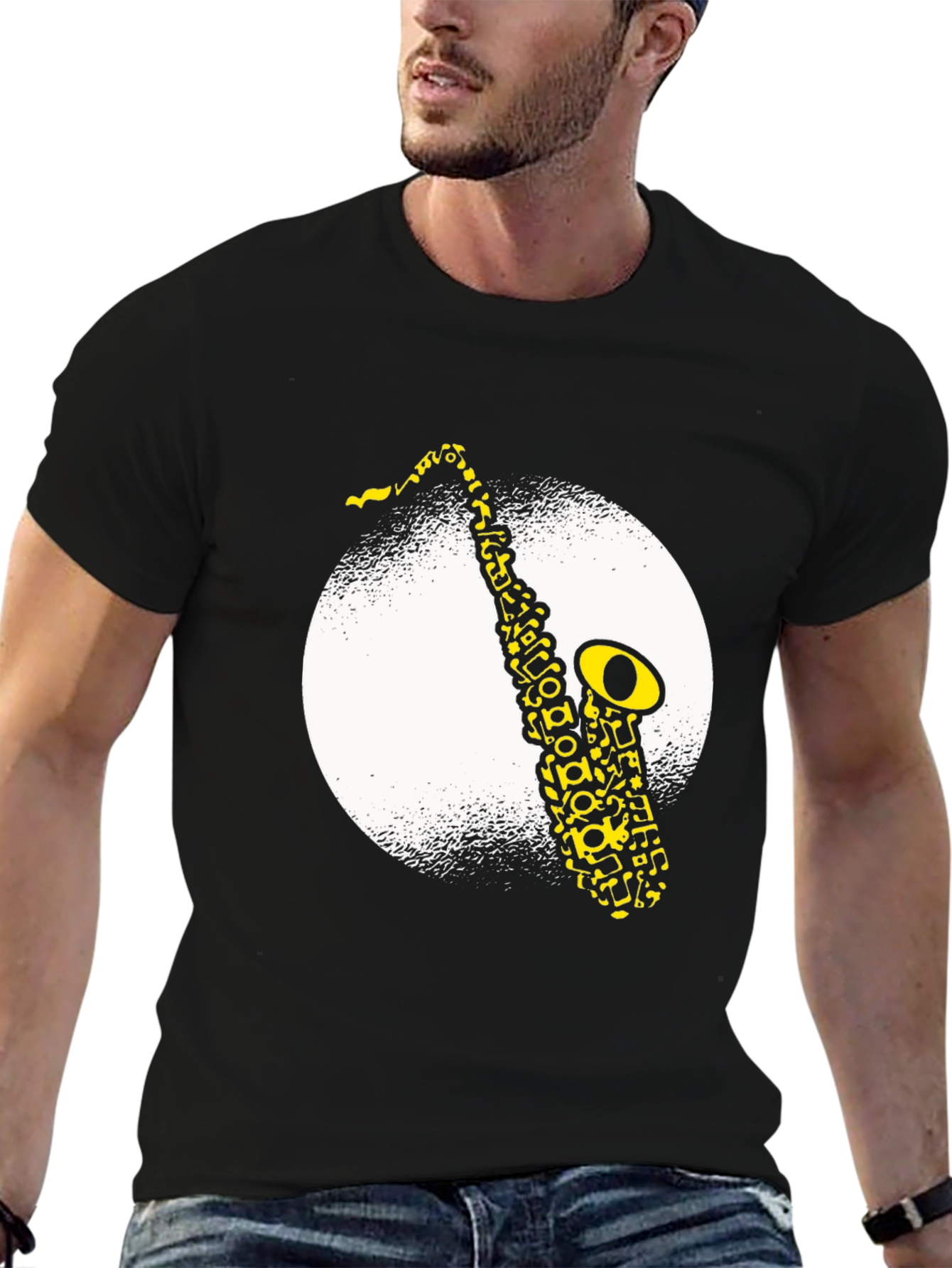 Saxophone Graphic Tee - Cool Musician T-Shirt