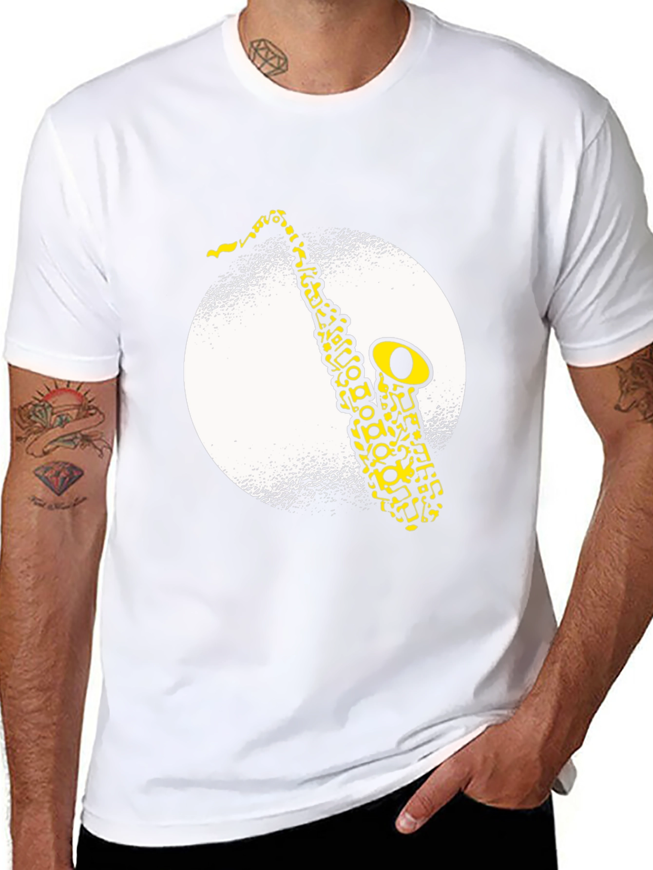 Saxophone Graphic Tee - Cool Musician T-Shirt