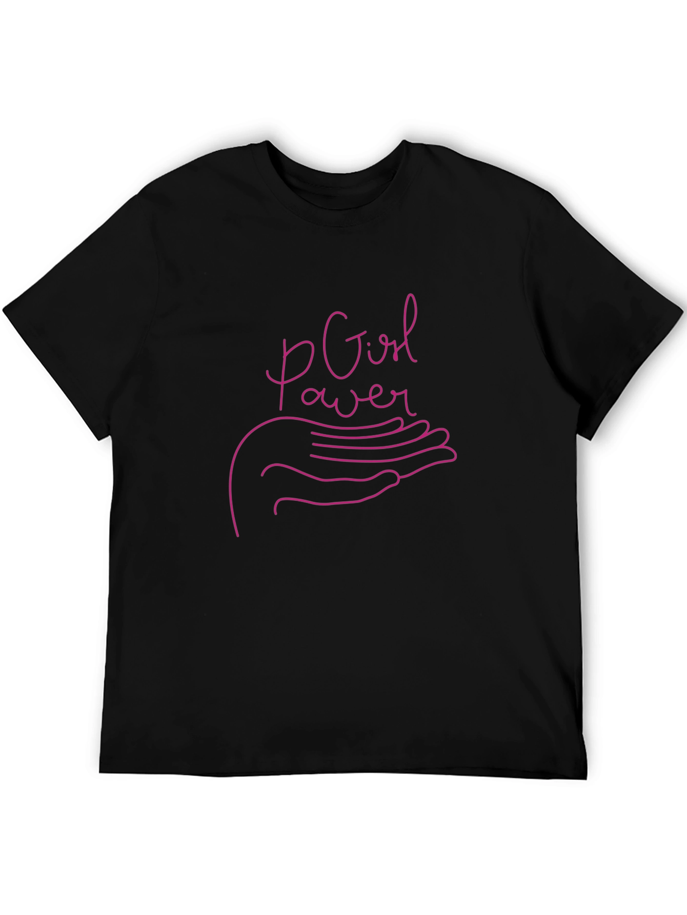 Girl Power Black Tee - Feminist Graphic T-Shirt