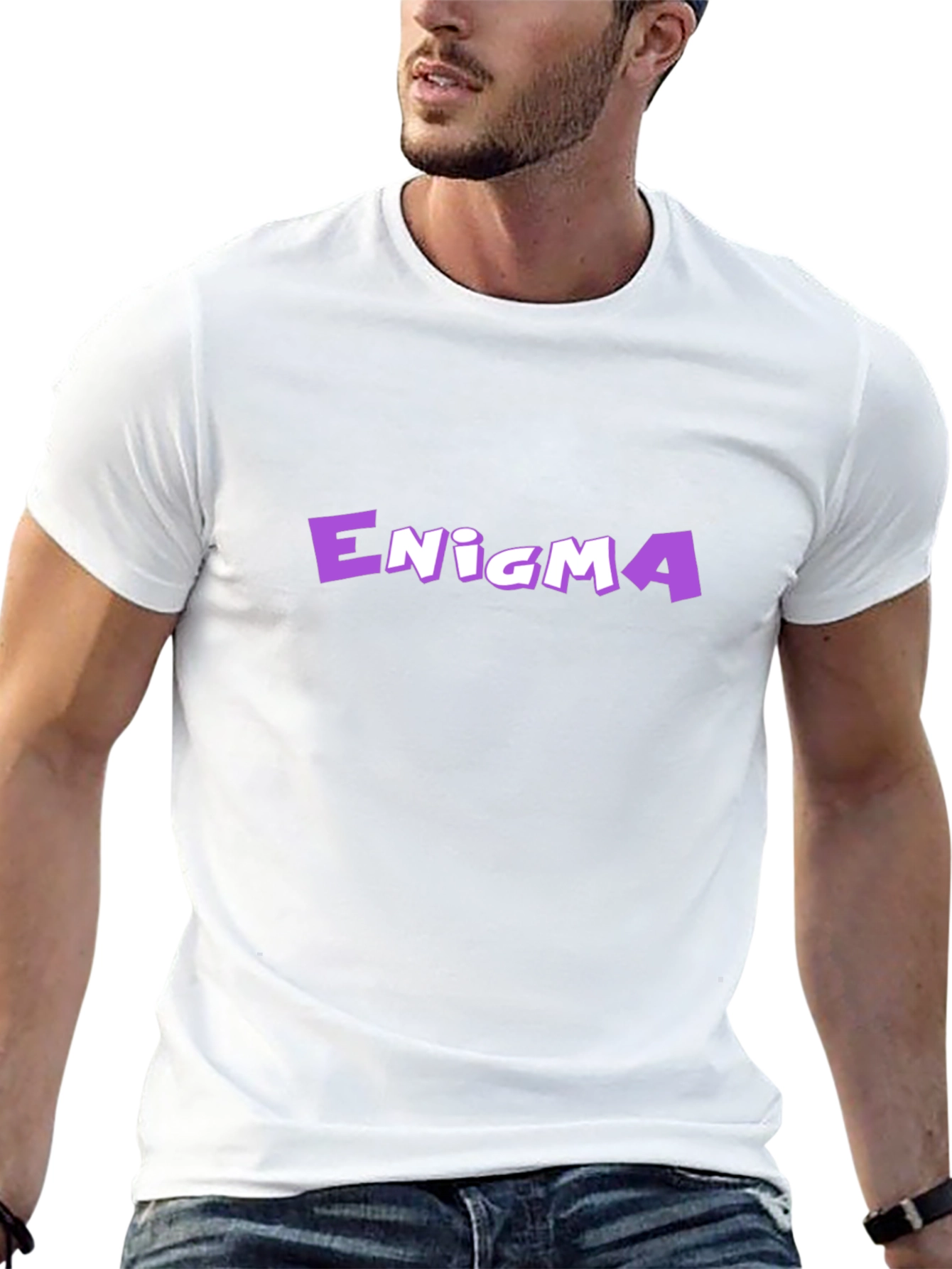 Enigma Graphic Tee - Bold Purple Design