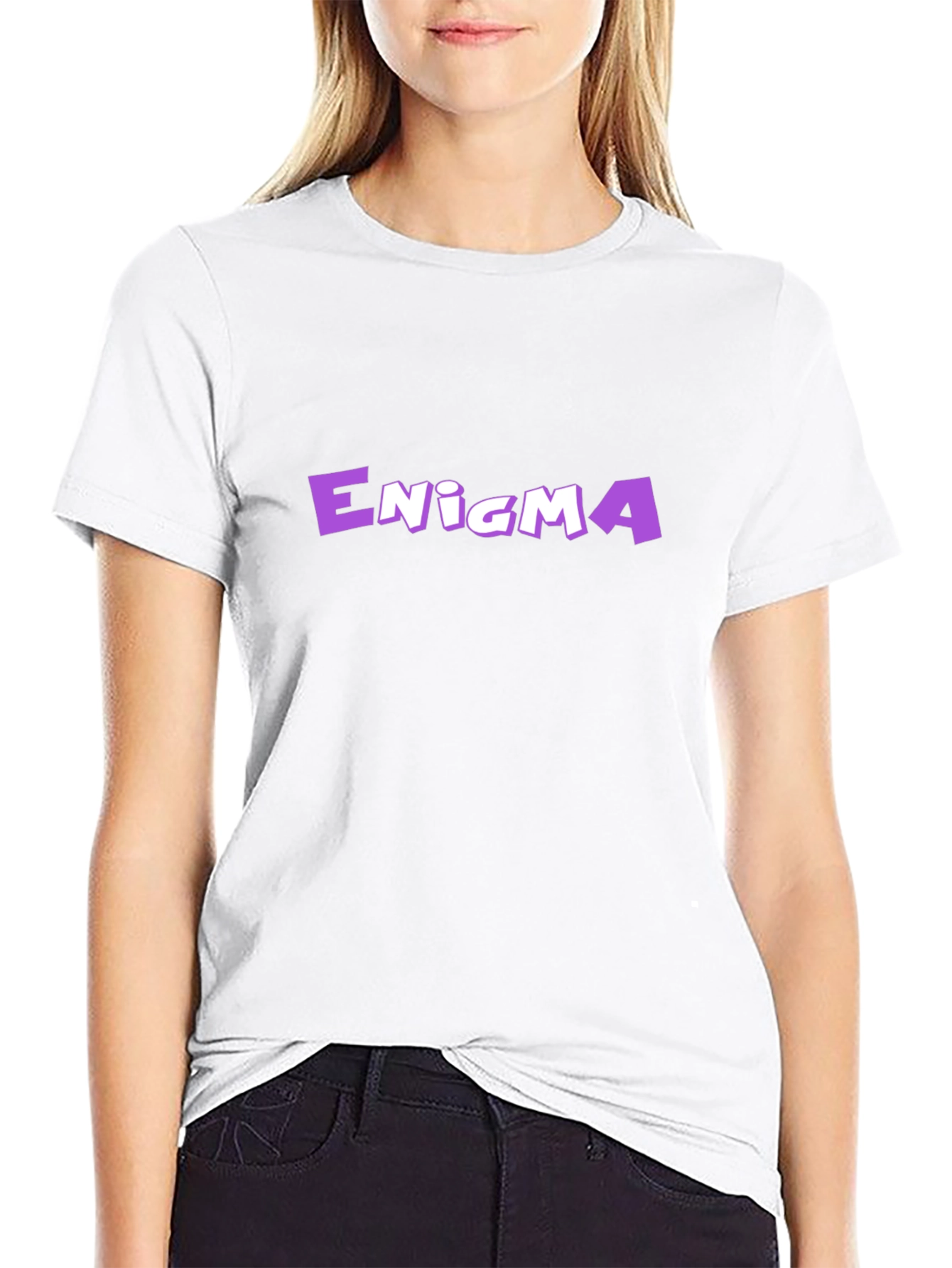 Enigma Graphic Tee - Bold Purple Design