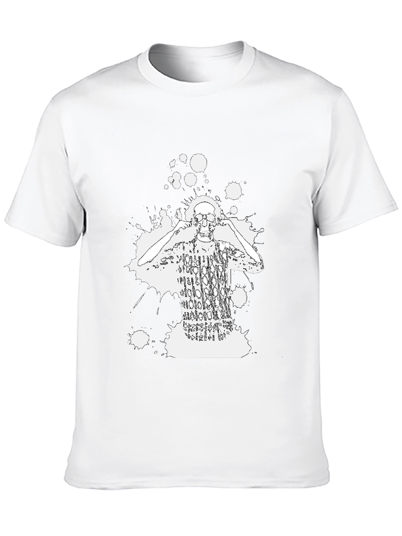 Skeleton DJ Black Graphic Tee