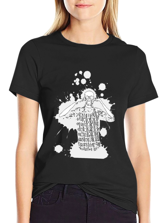 Skeleton DJ Black Graphic Tee