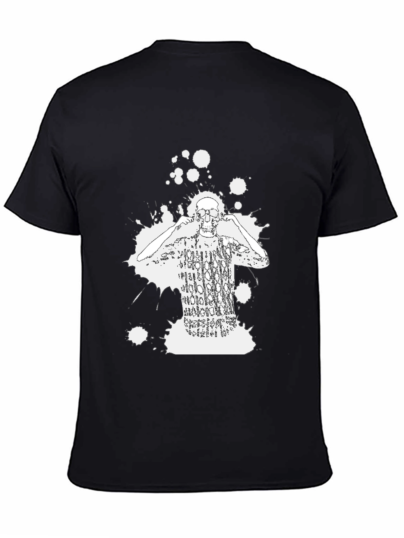 Skeleton DJ Black Graphic Tee