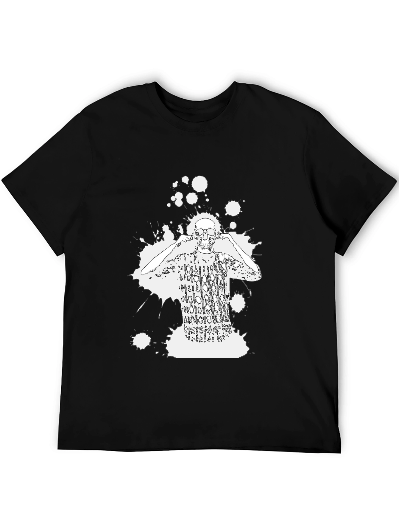 Skeleton DJ Black Graphic Tee