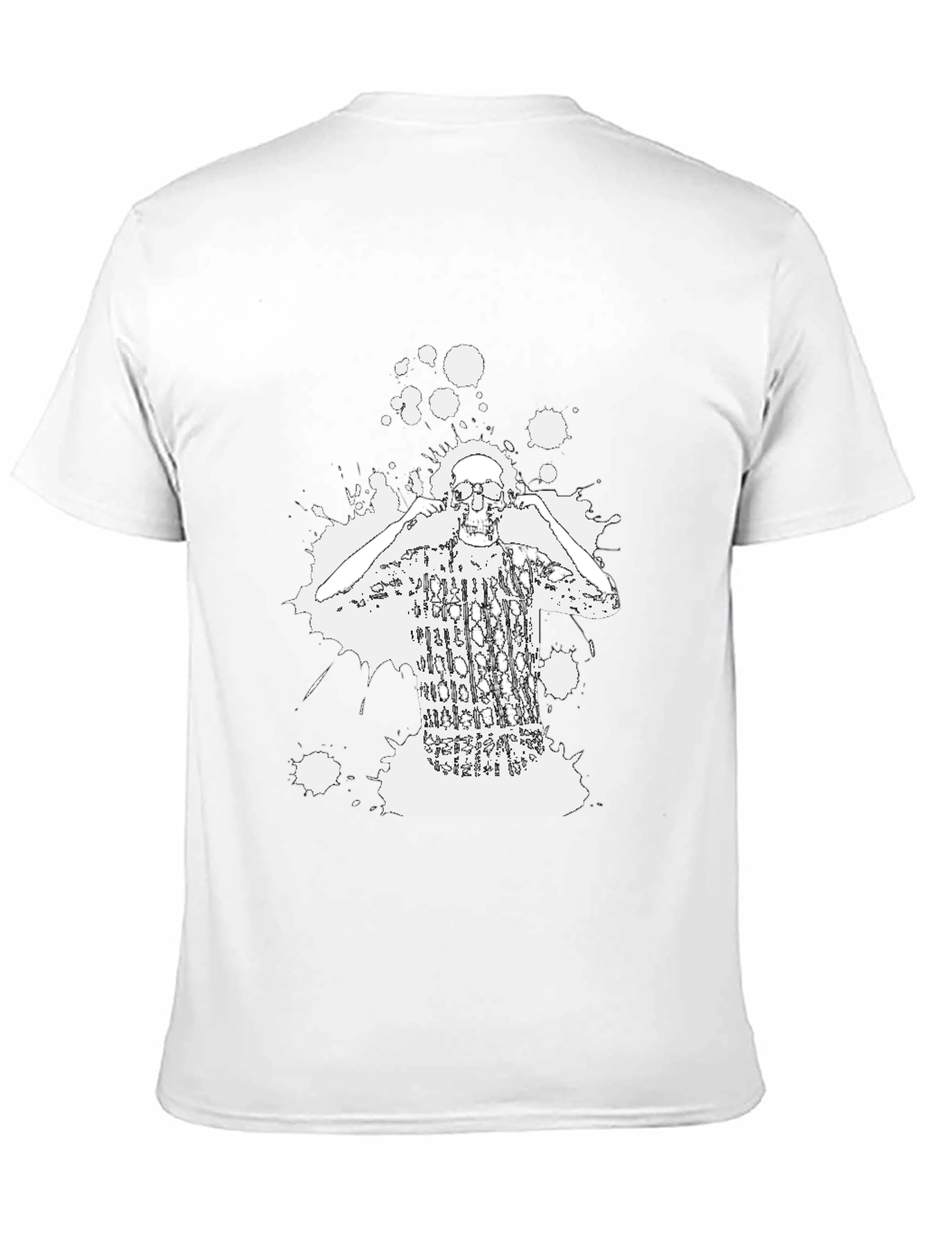 Skeleton DJ Black Graphic Tee