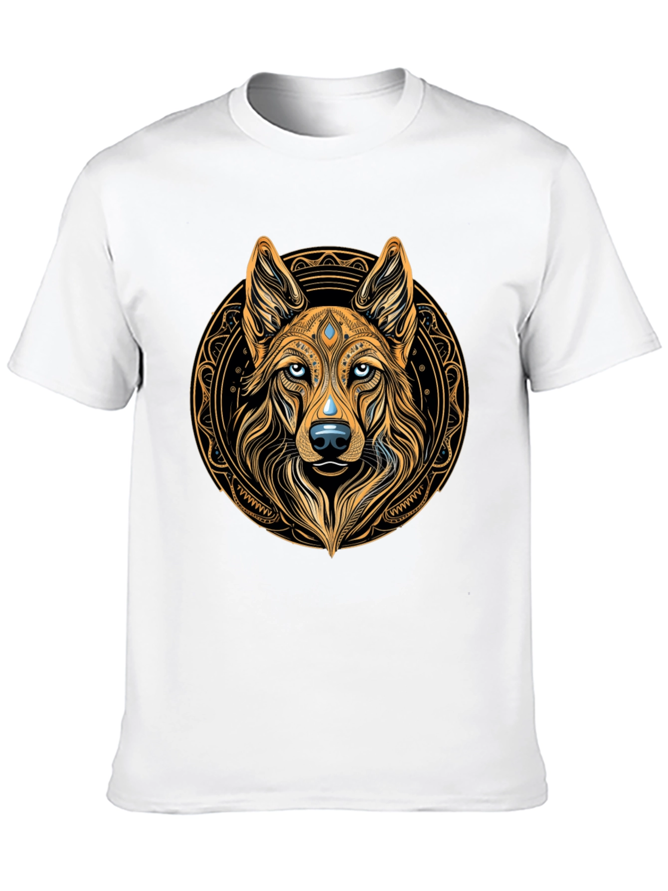 Wolf Mandala Graphic Tee - Premium Comfort Fit