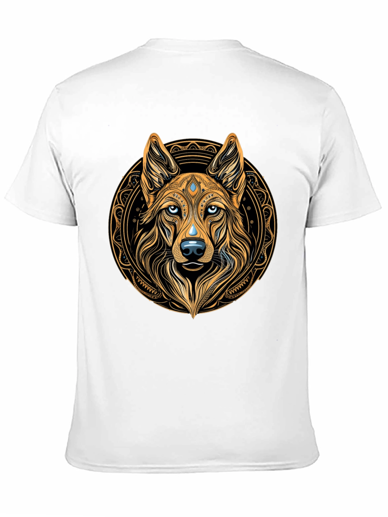 Wolf Mandala Graphic Tee - Premium Comfort Fit