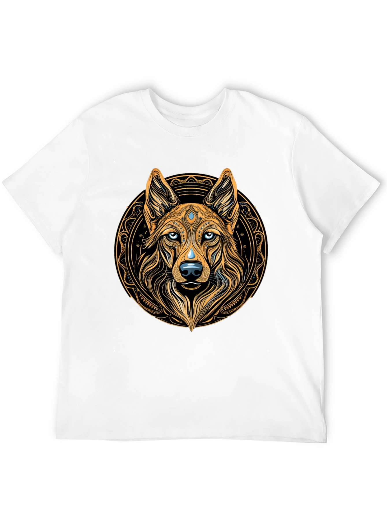 Wolf Mandala Graphic Tee - Premium Comfort Fit