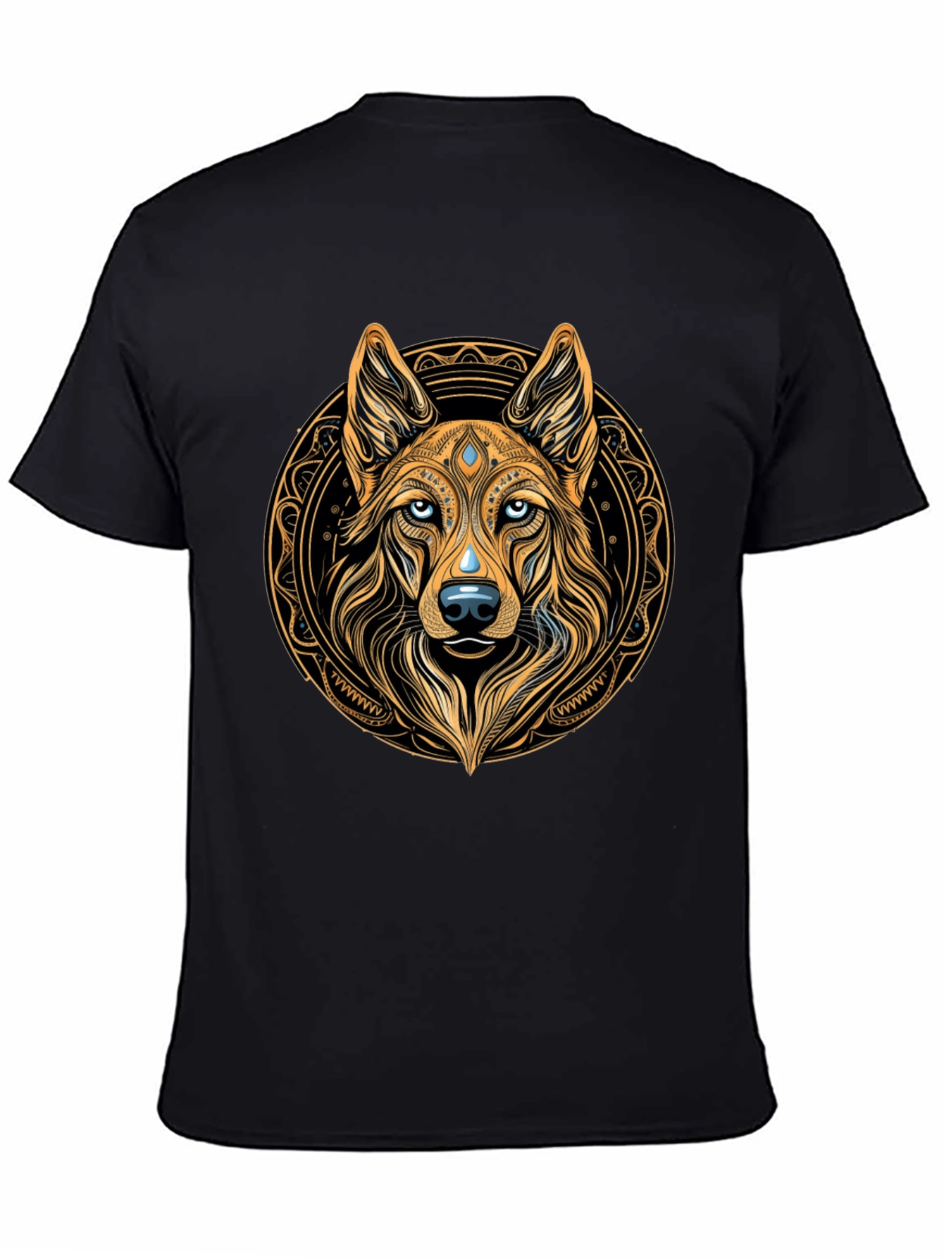 Wolf Mandala Graphic Tee - Premium Comfort Fit