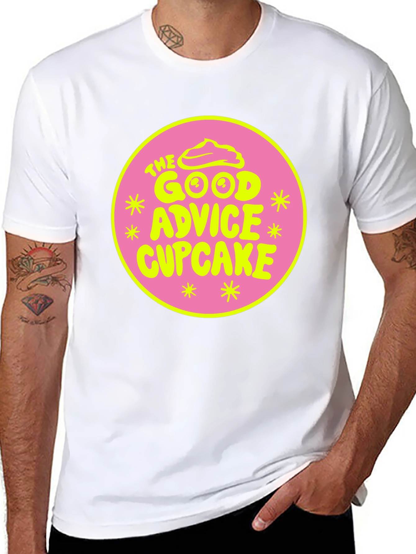 The Good Advice Cupcake Graphic Tee - Black