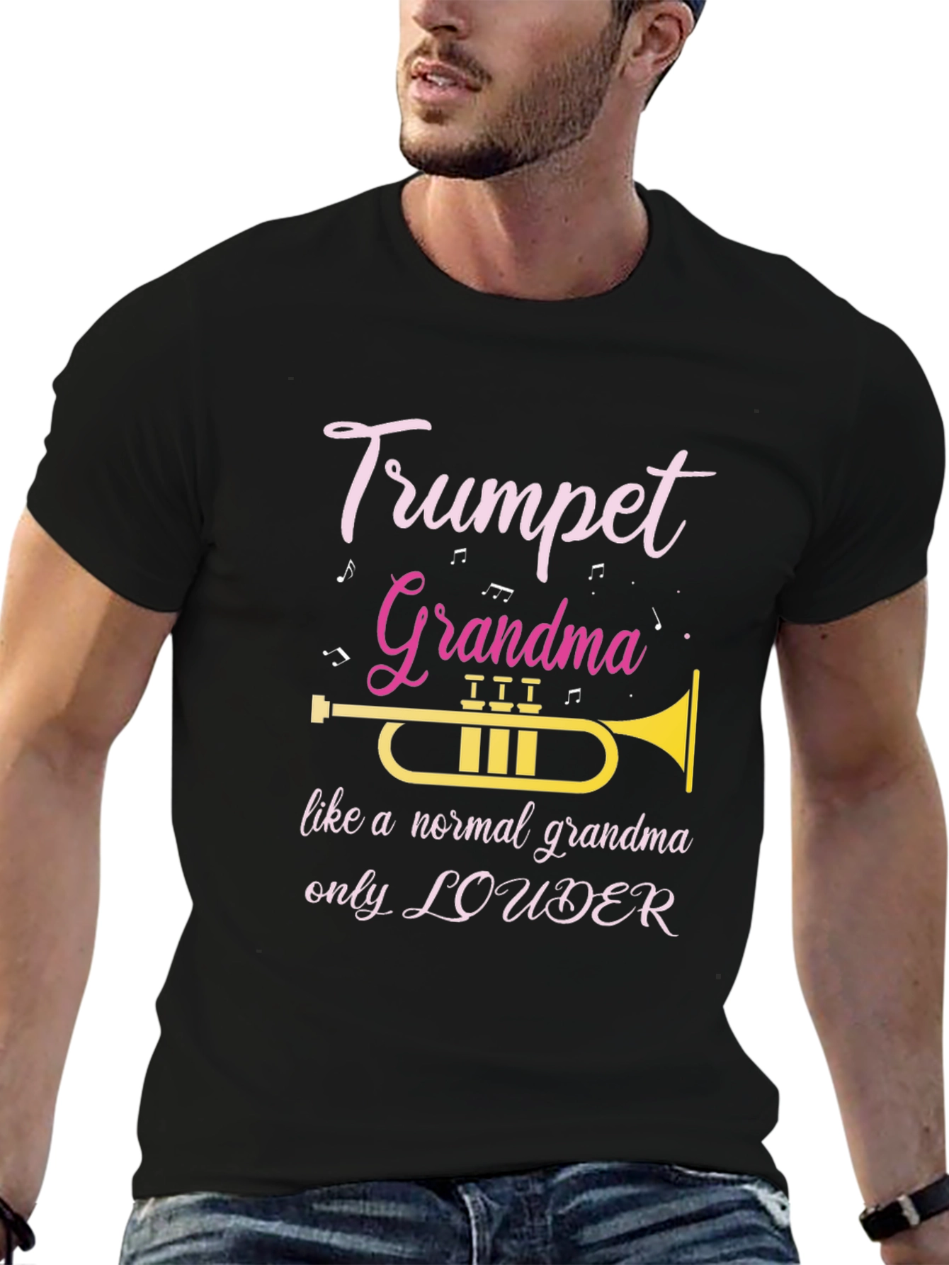 Trumpet Grandma Graphic T-Shirt