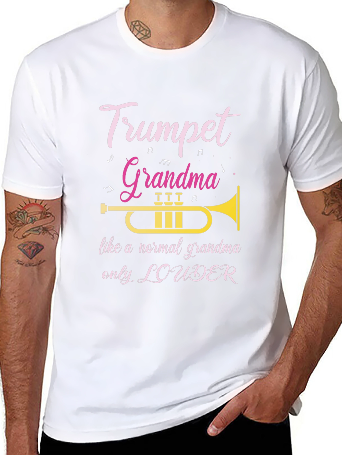 Trumpet Grandma Graphic T-Shirt