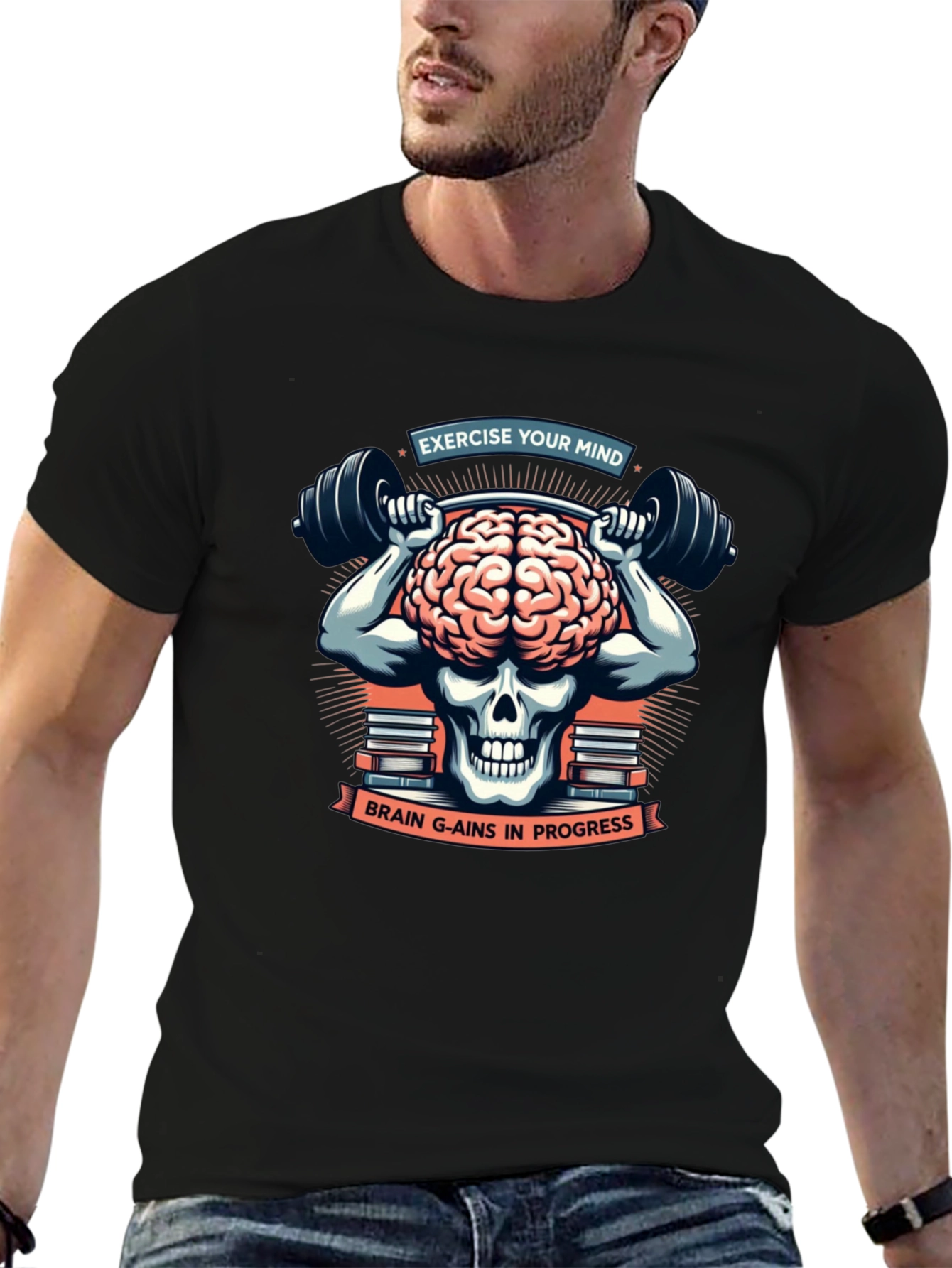 Brain Gains T-Shirt - Exercise Your Mind