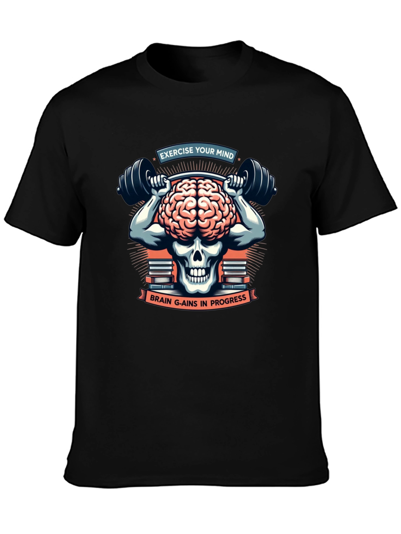Brain Gains T-Shirt - Exercise Your Mind