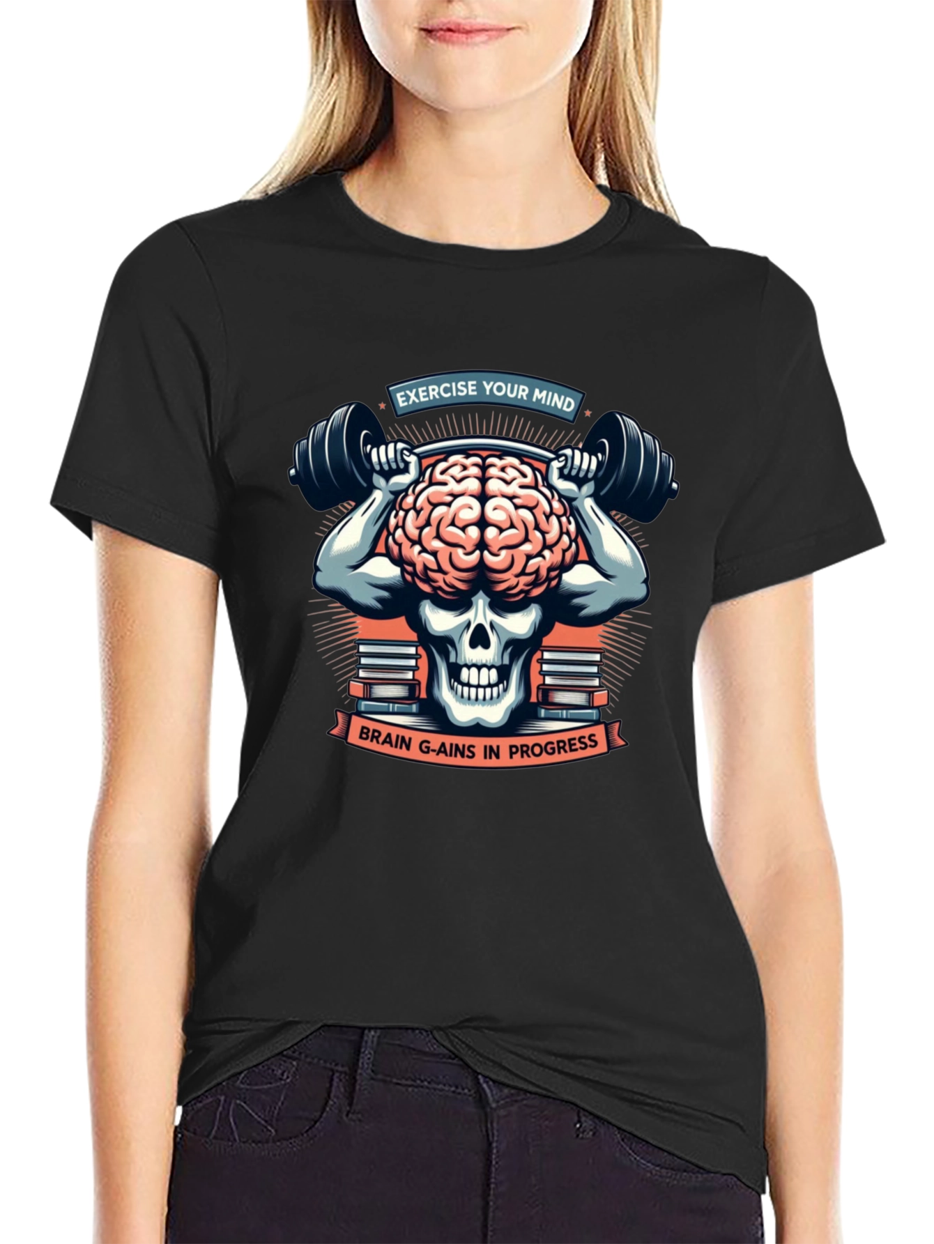 Brain Gains T-Shirt - Exercise Your Mind