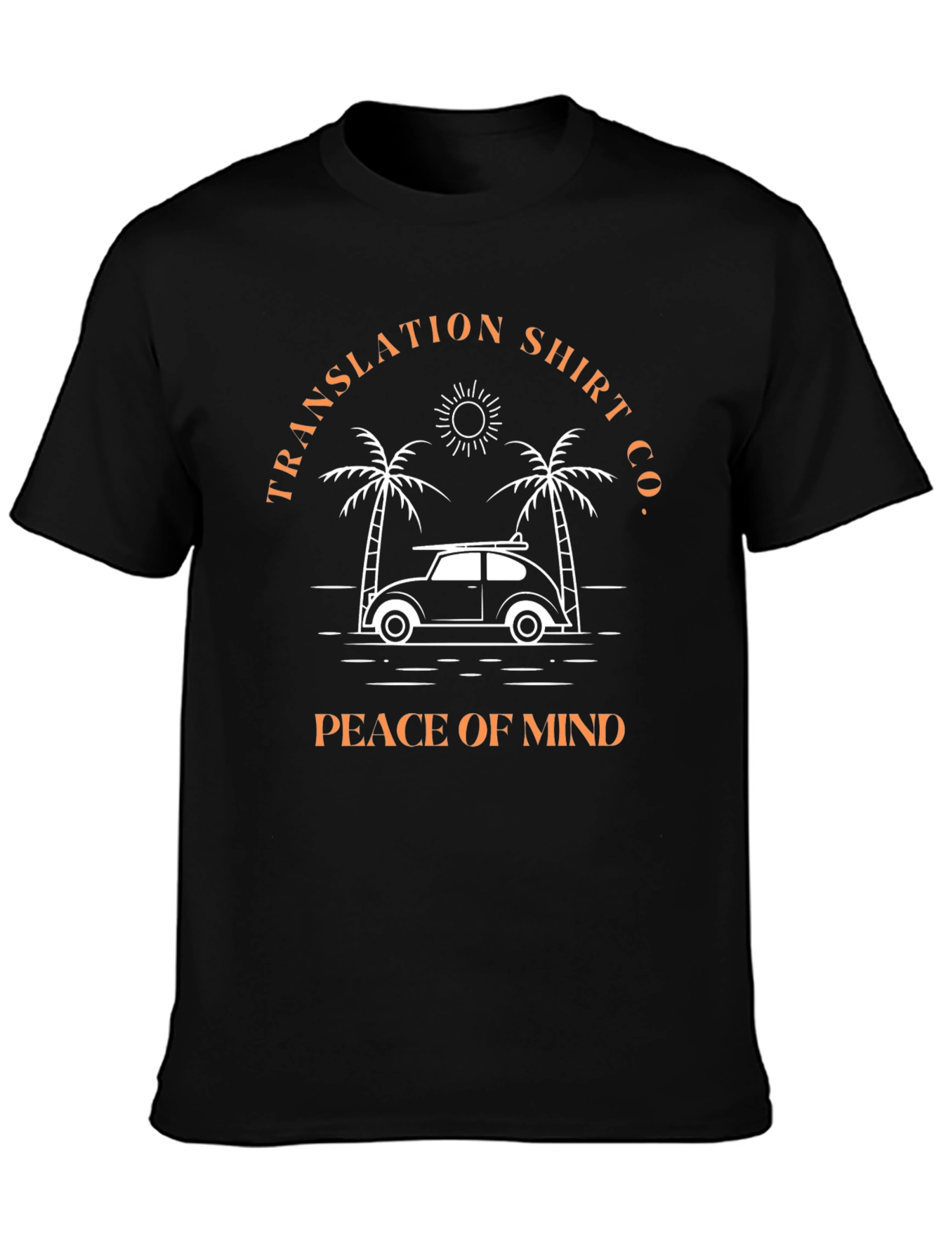 Peace of Mind Beach Car Graphic T-Shirt