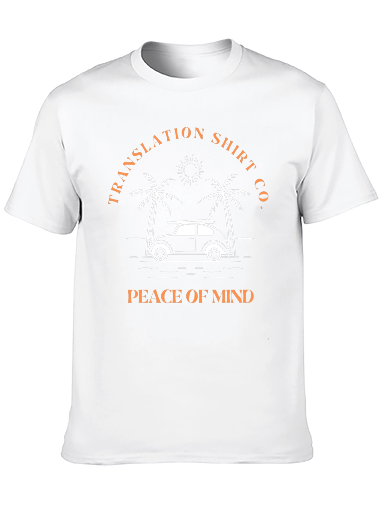 Peace of Mind Beach Car Graphic T-Shirt
