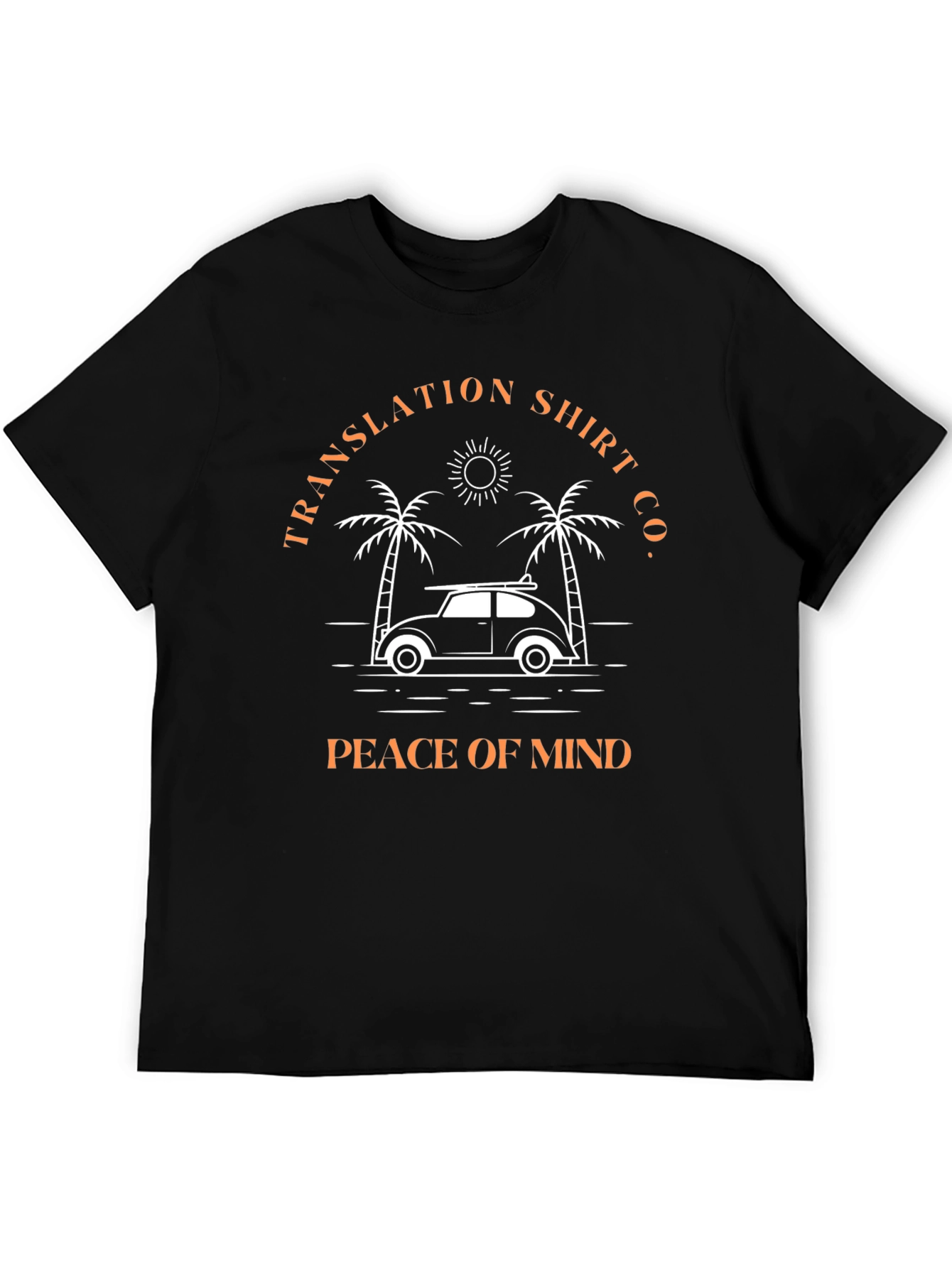Peace of Mind Beach Car Graphic T-Shirt