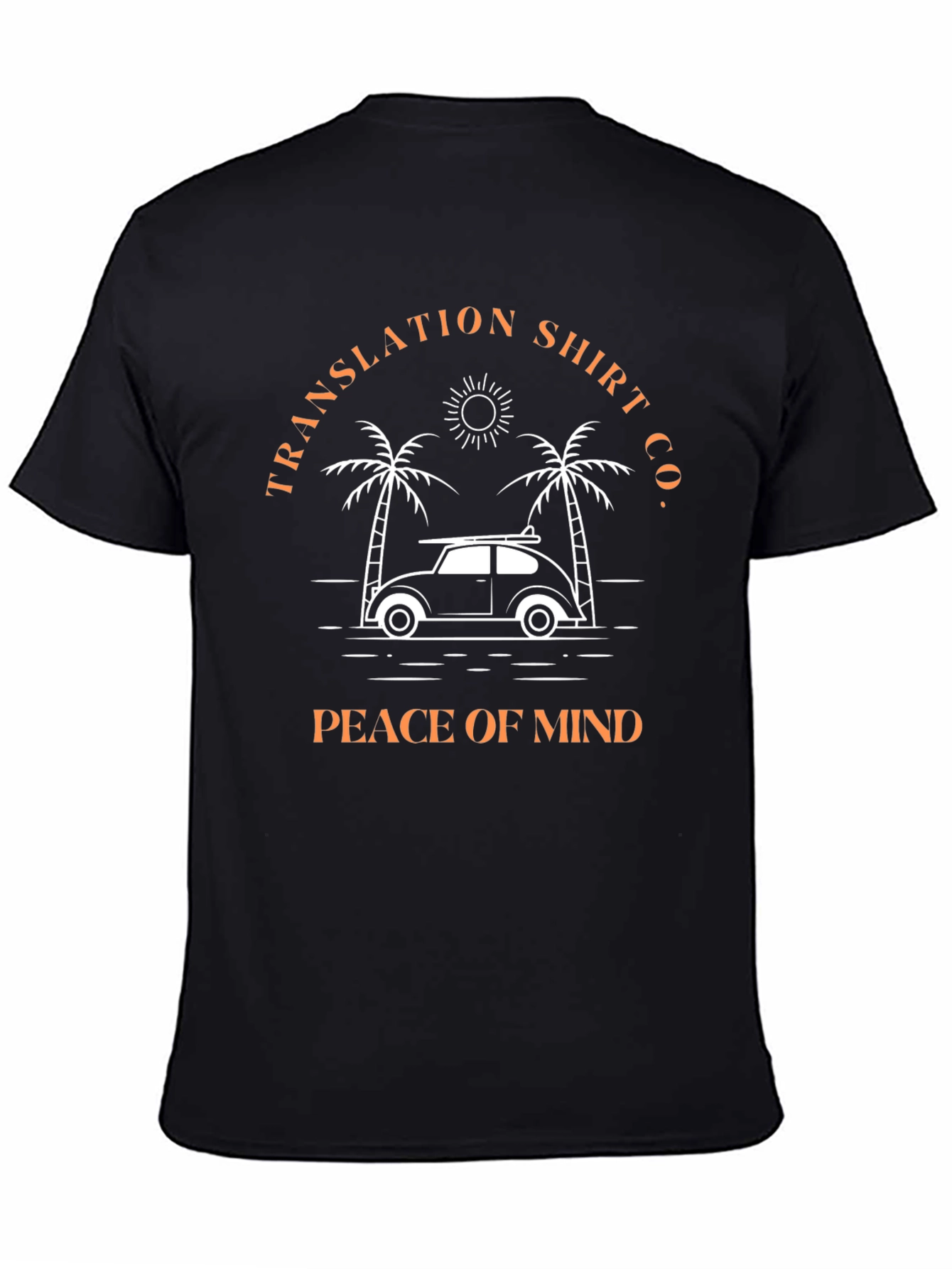 Peace of Mind Beach Car Graphic T-Shirt
