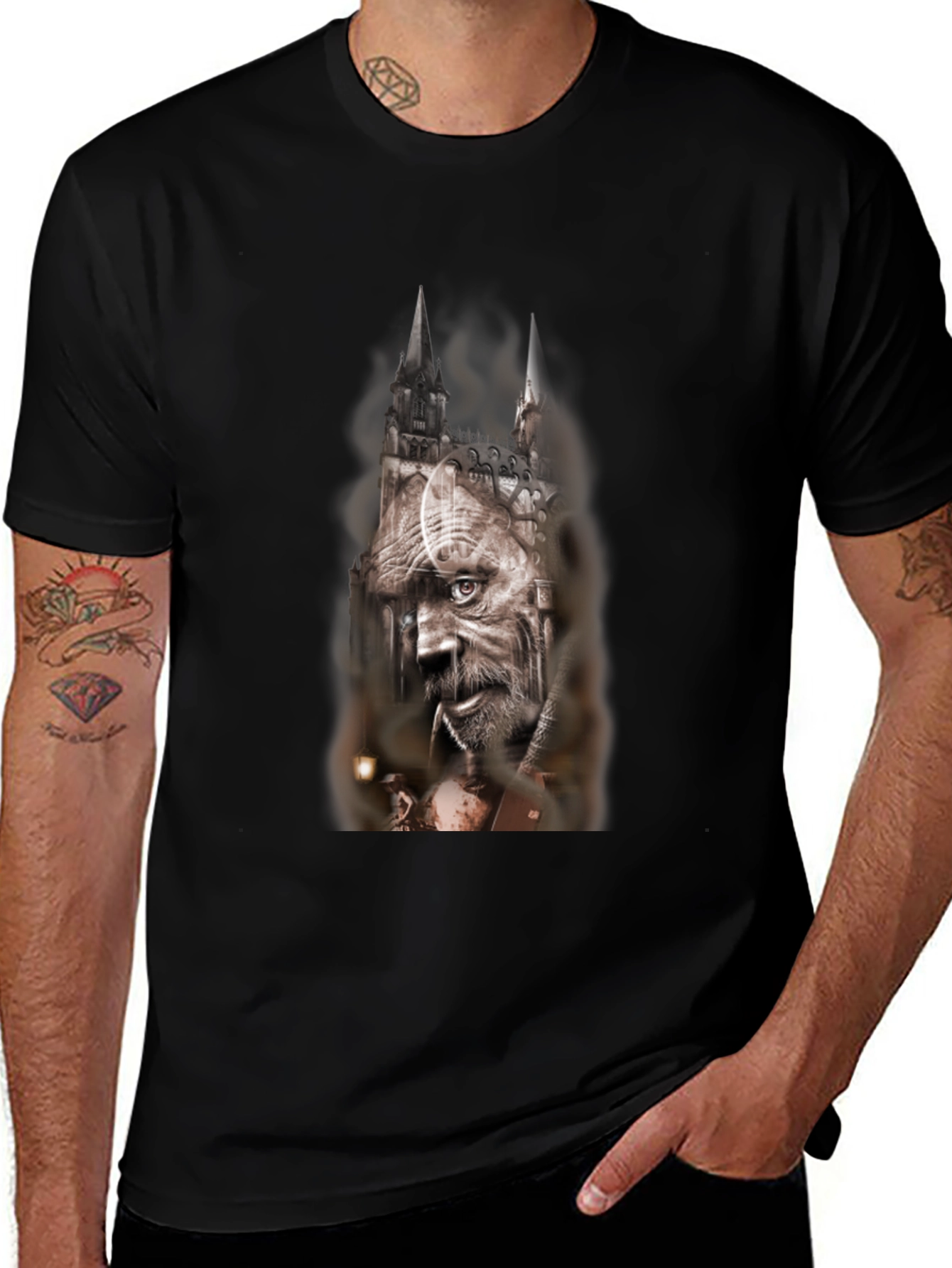 Mystical Man T-Shirt - Gothic Fantasy Tee