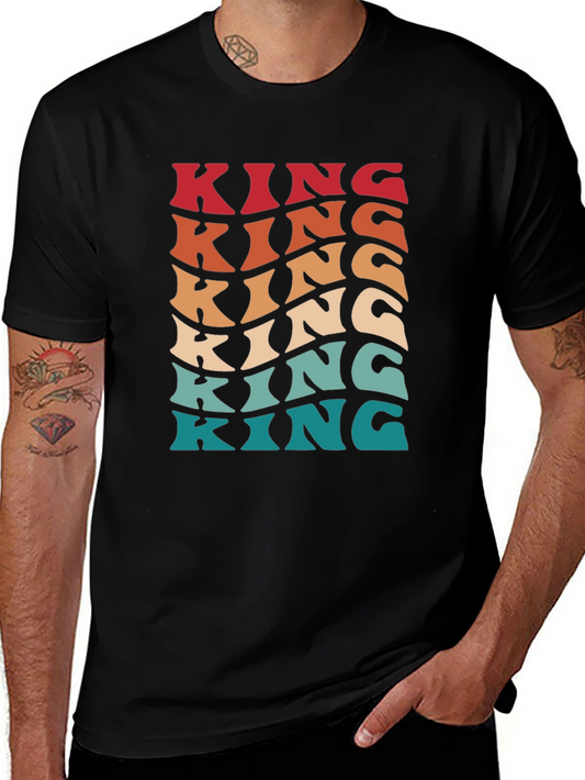 Retro King Tee - Vintage Style Mens Graphic T-Shirt