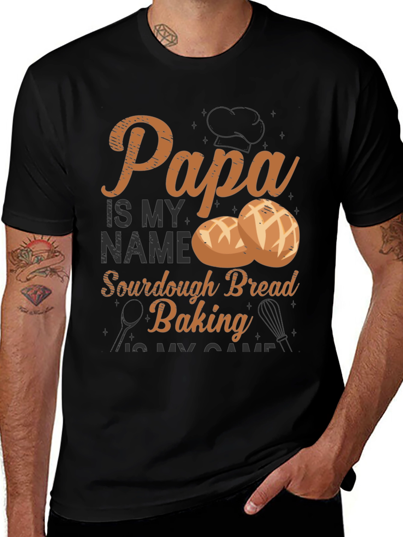 Papa Sourdough Bread Baking T-Shirt