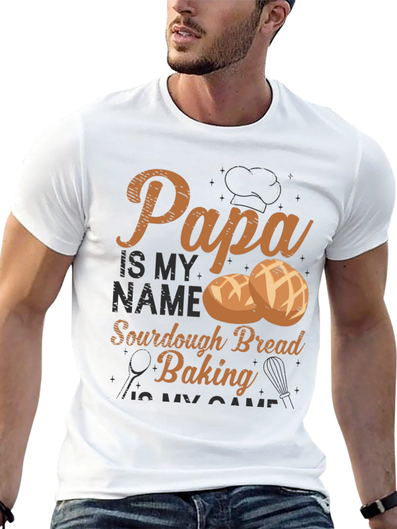 Papa Sourdough Bread Baking T-Shirt