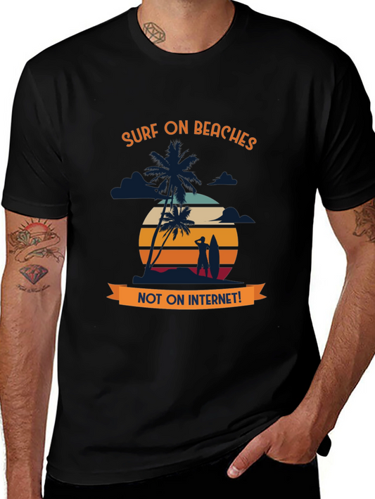 Surf On Beaches Graphic T-Shirt
