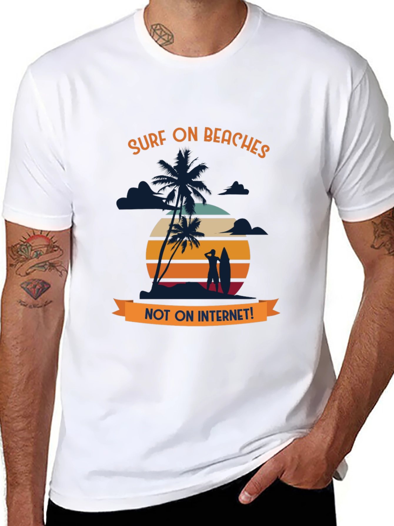 Surf On Beaches Graphic T-Shirt