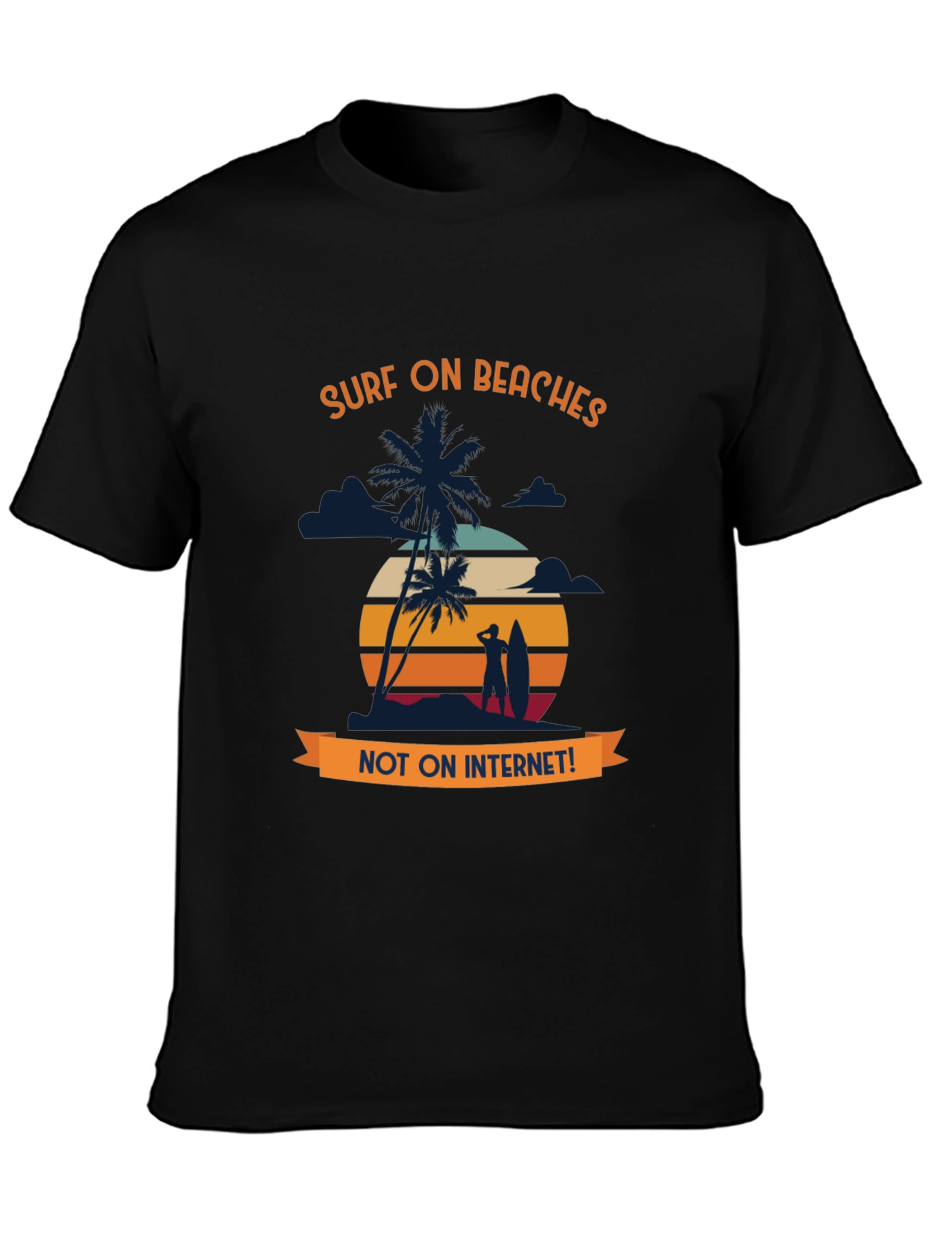 Surf On Beaches Graphic T-Shirt