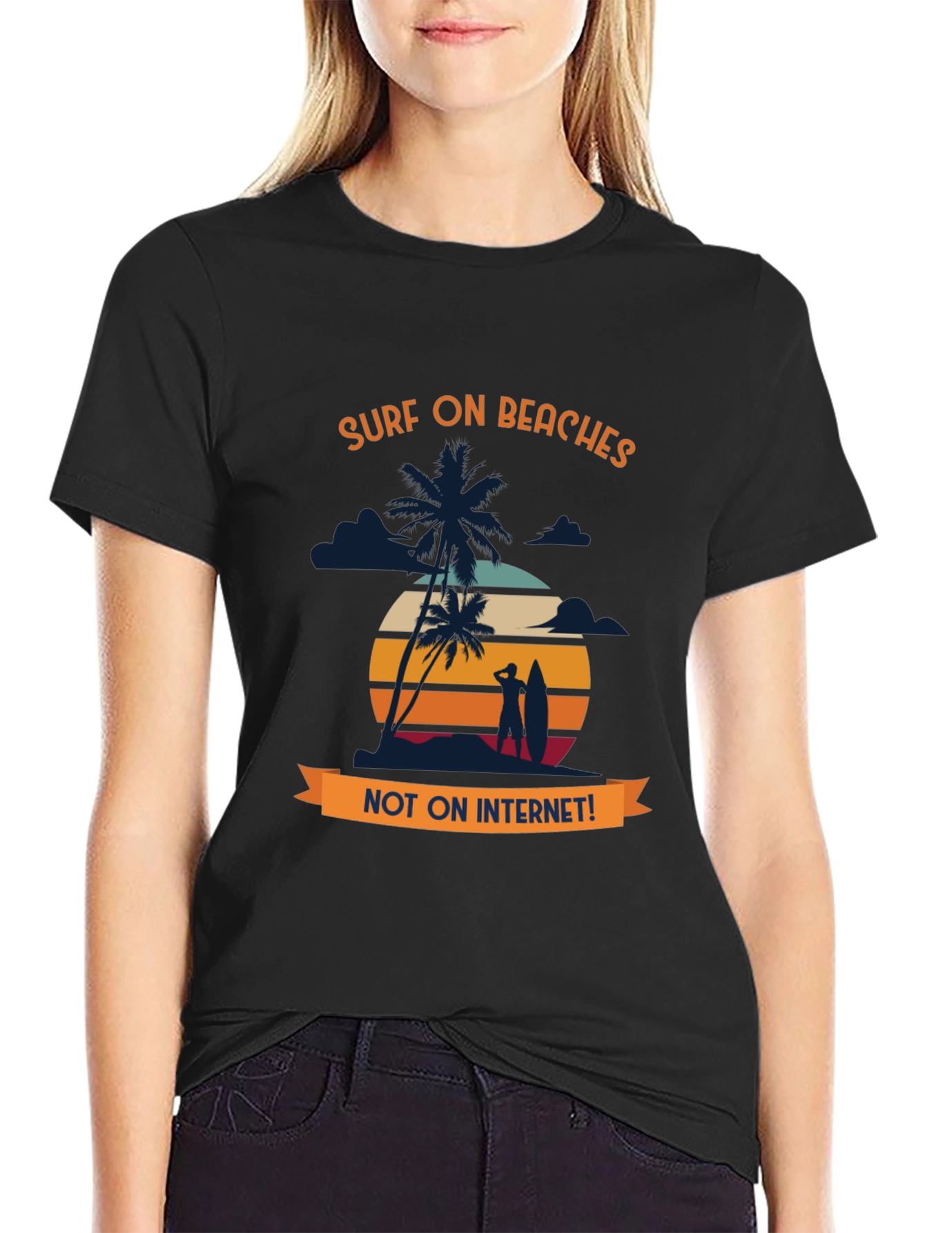 Surf On Beaches Graphic T-Shirt