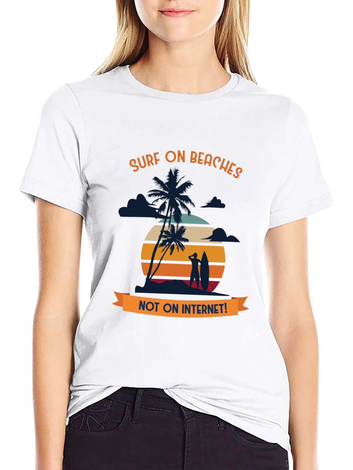 Surf On Beaches Graphic T-Shirt