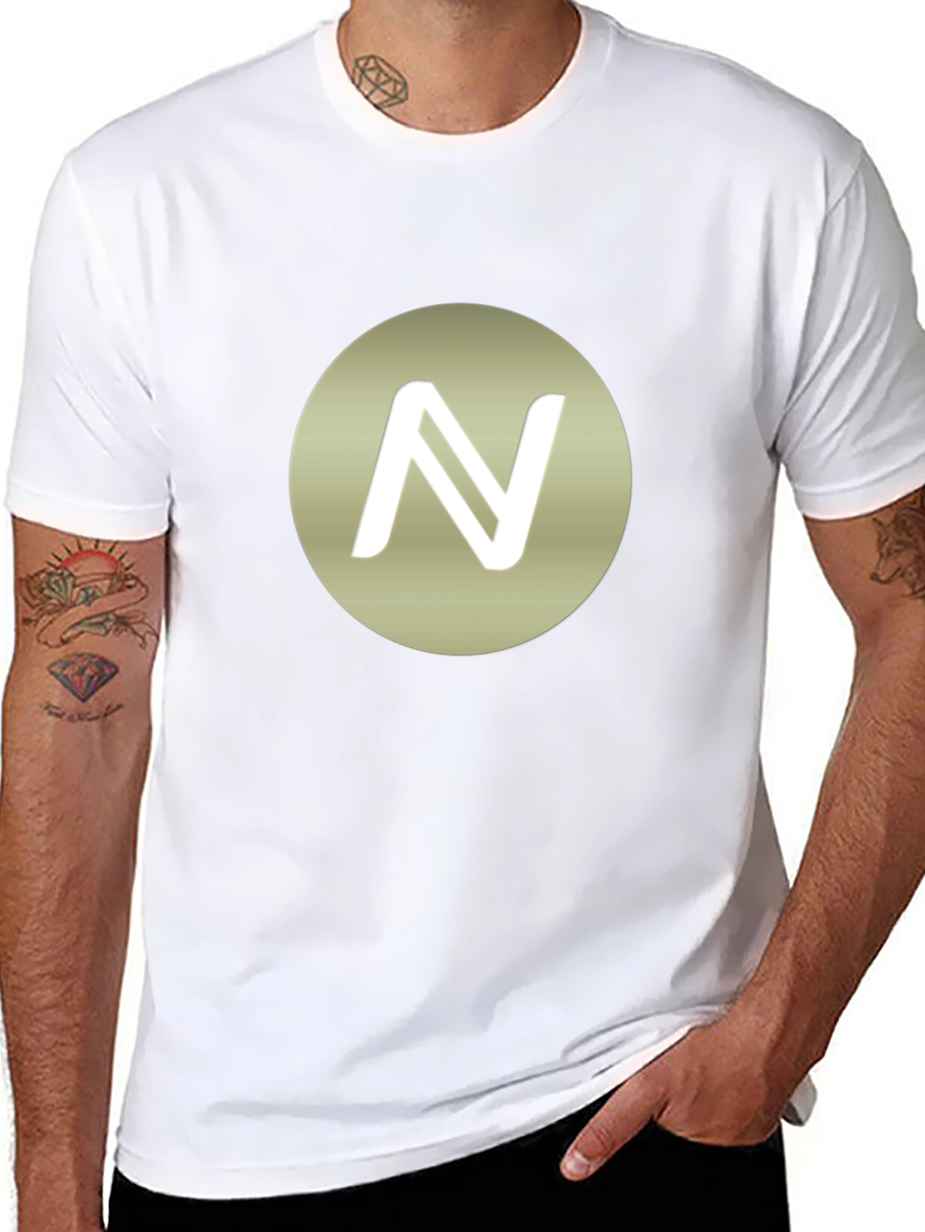 Stylish Black T-Shirt with N Logo