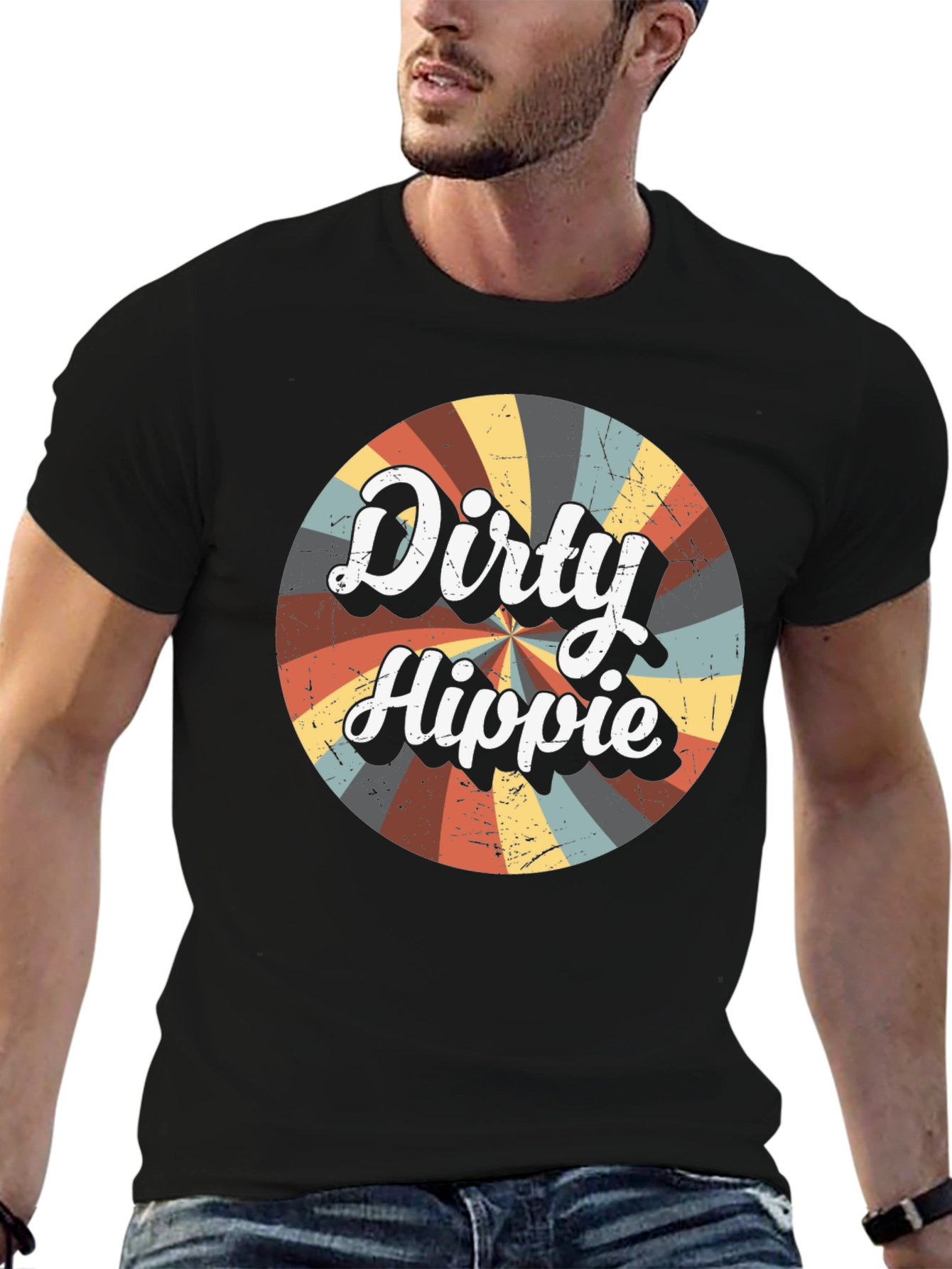 Dirty Hippie Retro Graphic T-Shirt