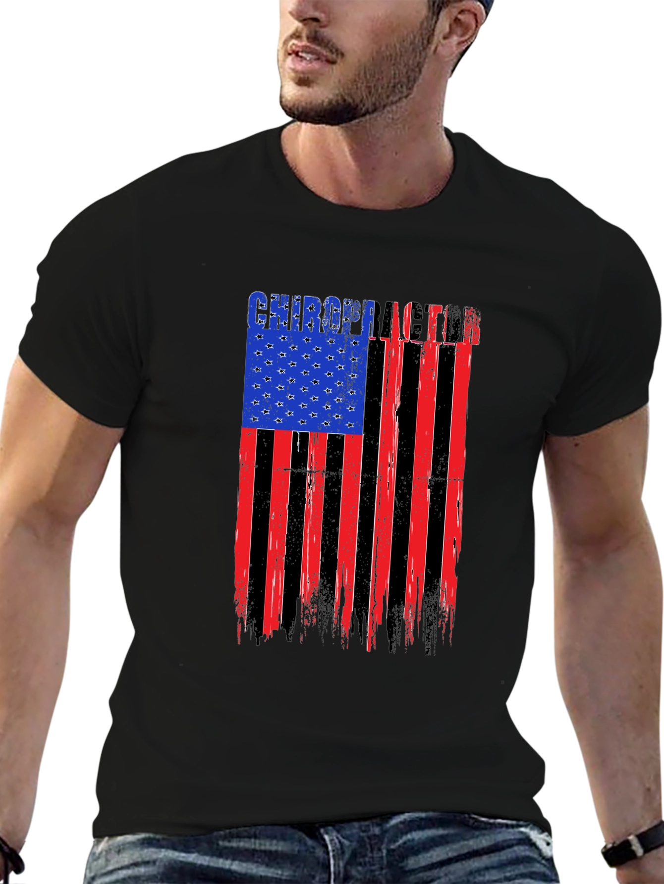 Chiropractor American Flag T-Shirt