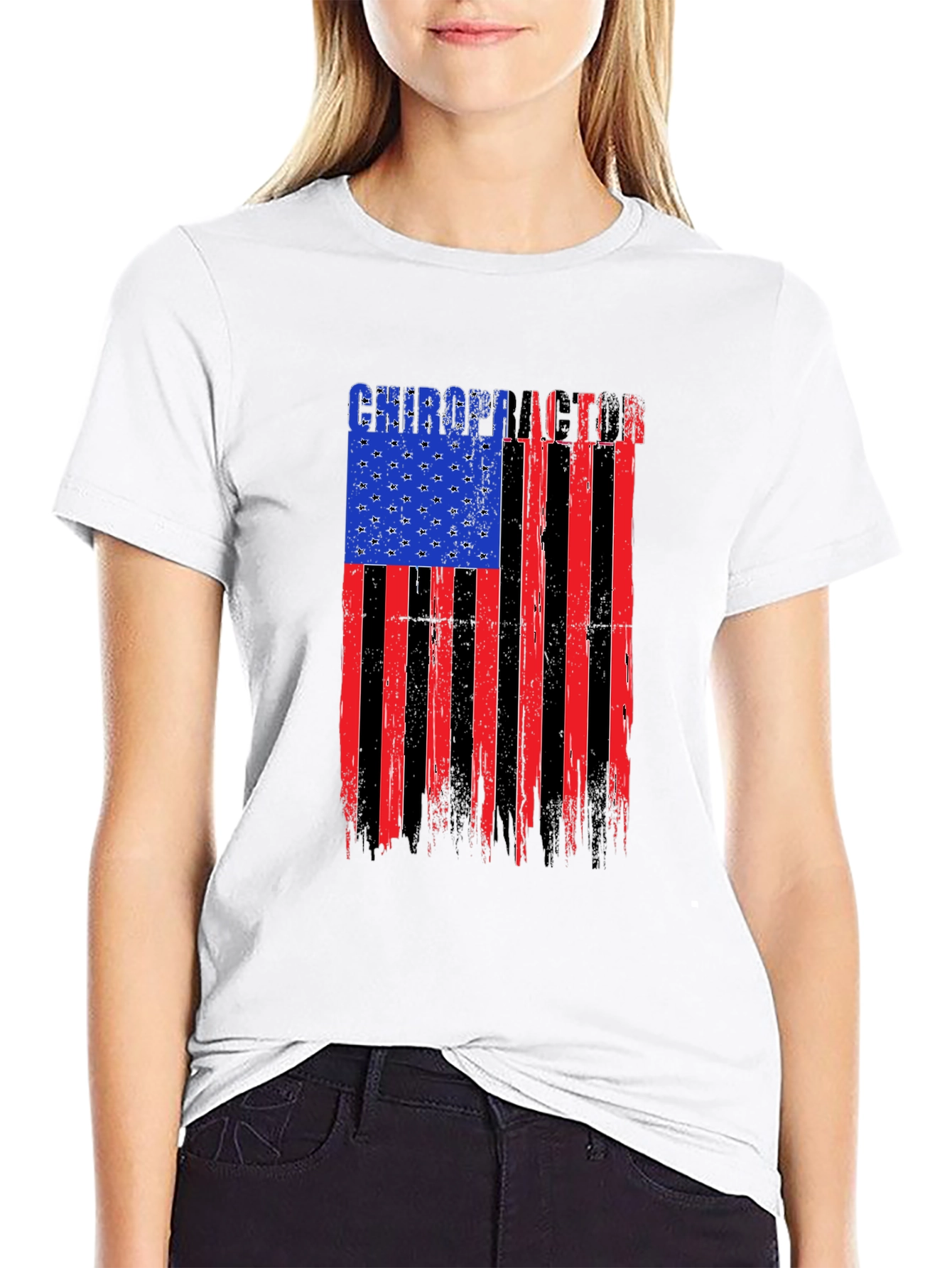 Chiropractor American Flag T-Shirt