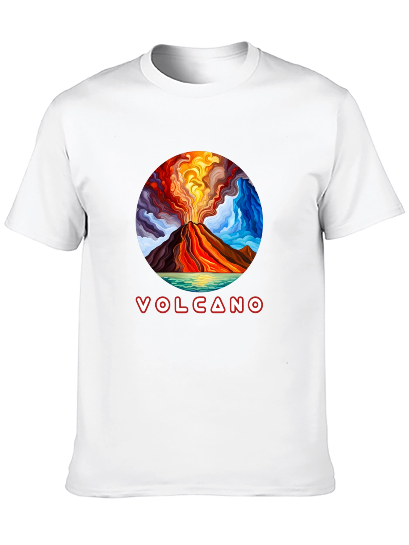 Volcano Graphic Tee - Artistic Design