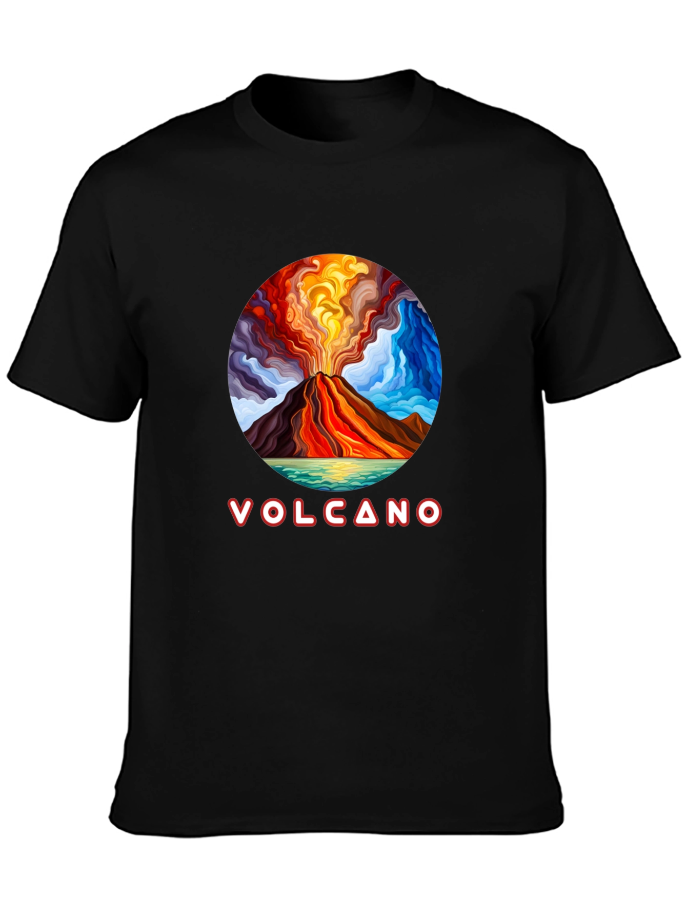Volcano Graphic Tee - Artistic Design