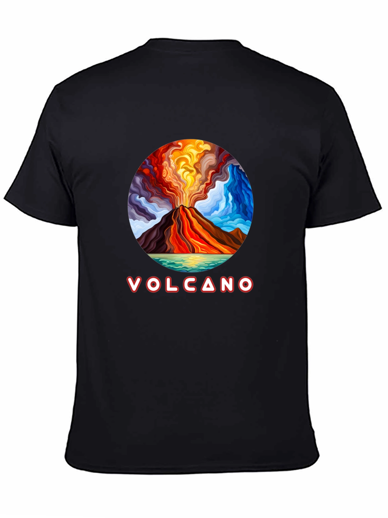 Volcano Graphic Tee - Artistic Design